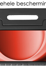 NoXx Hoesje Geschikt voor Samsung Galaxy Tab A9 Hoesje Kinderhoes Shockproof Hoes Kids Case Met 2x Screenprotector - Zwart