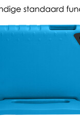 NoXx Hoesje Geschikt voor Samsung Galaxy Tab A9 Plus Hoesje Kinderhoes Shockproof Hoes Kids Case Met Screenprotector - Blauw