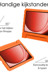 NoXx Hoesje Geschikt voor Samsung Galaxy Tab A9 Plus Hoesje Kinderhoes Shockproof Hoes Kids Case Met Screenprotector - Oranje