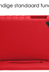 NoXx Hoesje Geschikt voor Samsung Galaxy Tab A9 Plus Hoesje Kinderhoes Shockproof Hoes Kids Case Met Screenprotector - Rood
