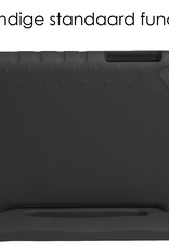 NoXx Hoesje Geschikt voor Samsung Galaxy Tab A9 Plus Hoesje Kinderhoes Shockproof Hoes Kids Case Met Screenprotector - Zwart