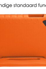 NoXx Hoesje Geschikt voor Samsung Galaxy Tab A9 Plus Hoesje Kinderhoes Shockproof Hoes Kids Case Met 2x Screenprotector - Oranje
