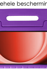 NoXx Hoesje Geschikt voor Samsung Galaxy Tab A9 Plus Hoesje Kinderhoes Shockproof Hoes Kids Case Met 2x Screenprotector - Paars
