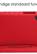NoXx Hoesje Geschikt voor Samsung Galaxy Tab A9 Plus Hoesje Kinderhoes Shockproof Hoes Kids Case Met 2x Screenprotector - Rood