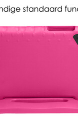 NoXx Hoesje Geschikt voor Samsung Galaxy Tab A9 Plus Hoesje Kinderhoes Shockproof Hoes Kids Case Met 2x Screenprotector - Roze