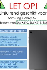 NoXx Hoesje Geschikt voor Samsung Galaxy Tab A9 Plus Hoesje Kinderhoes Shockproof Hoes Kids Case Met 2x Screenprotector - Zwart