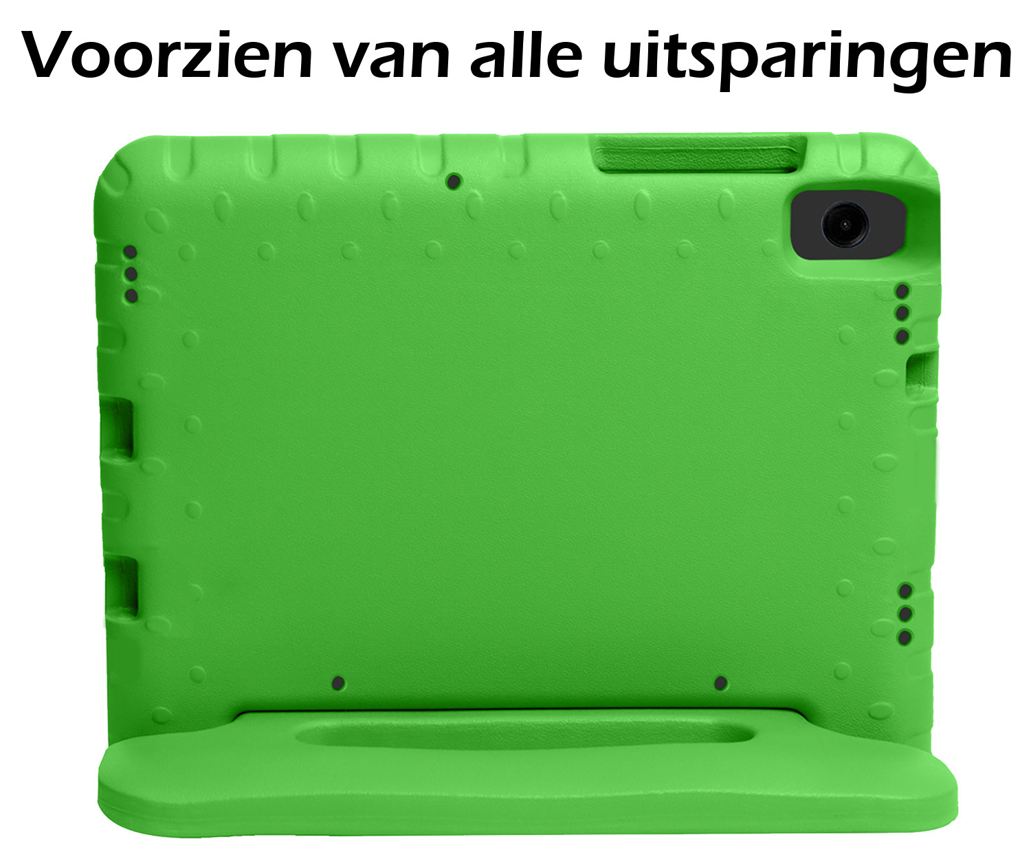 Nomfy Hoes Geschikt voor Samsung Galaxy Tab A9 Hoes Bumper Kindvriendelijk Kids Case Kinderhoes Met 2x Screenprotector - Hoesje Geschikt voor Samsung Tab A9 Hoesje Shockproof Cover Hoes - Groen