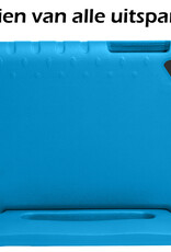 Nomfy Hoes Geschikt voor Samsung Galaxy Tab A9 Plus Hoes Bumper Kindvriendelijk Kids Case Kinderhoes Met Screenprotector - Hoesje Geschikt voor Samsung Tab A9 Plus Hoesje Shockproof Cover Hoes - Blauw