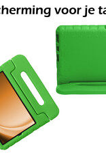 Nomfy Hoes Geschikt voor Samsung Galaxy Tab A9 Plus Hoes Bumper Kindvriendelijk Kids Case Kinderhoes Met Screenprotector - Hoesje Geschikt voor Samsung Tab A9 Plus Hoesje Shockproof Cover Hoes - Groen