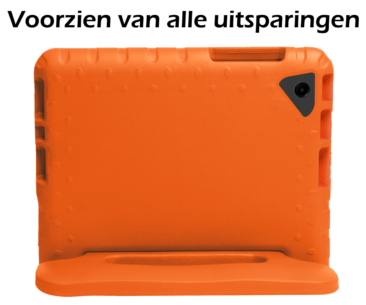 Nomfy Hoes Geschikt voor Samsung Galaxy Tab A9 Plus Hoes Bumper Kindvriendelijk Kids Case Kinderhoes Met Screenprotector - Hoesje Geschikt voor Samsung Tab A9 Plus Hoesje Shockproof Cover Hoes - Oranje