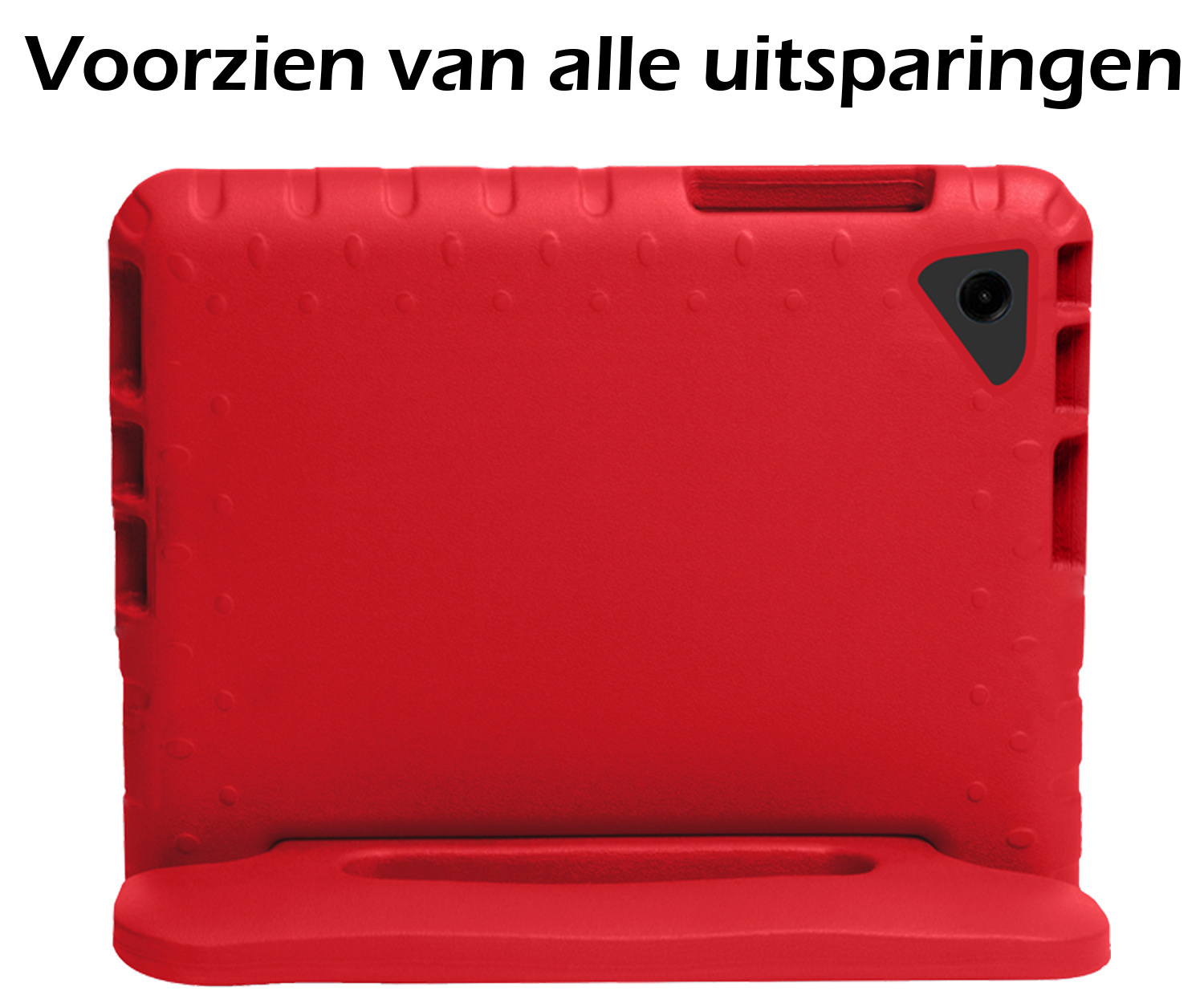 Nomfy Hoes Geschikt voor Samsung Galaxy Tab A9 Plus Hoes Bumper Kindvriendelijk Kids Case Kinderhoes Met Screenprotector - Hoesje Geschikt voor Samsung Tab A9 Plus Hoesje Shockproof Cover Hoes - Rood