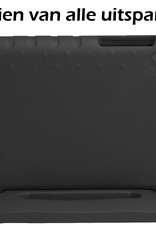 Nomfy Hoes Geschikt voor Samsung Galaxy Tab A9 Plus Hoes Bumper Kindvriendelijk Kids Case Kinderhoes Met Screenprotector - Hoesje Geschikt voor Samsung Tab A9 Plus Hoesje Shockproof Cover Hoes - Zwart