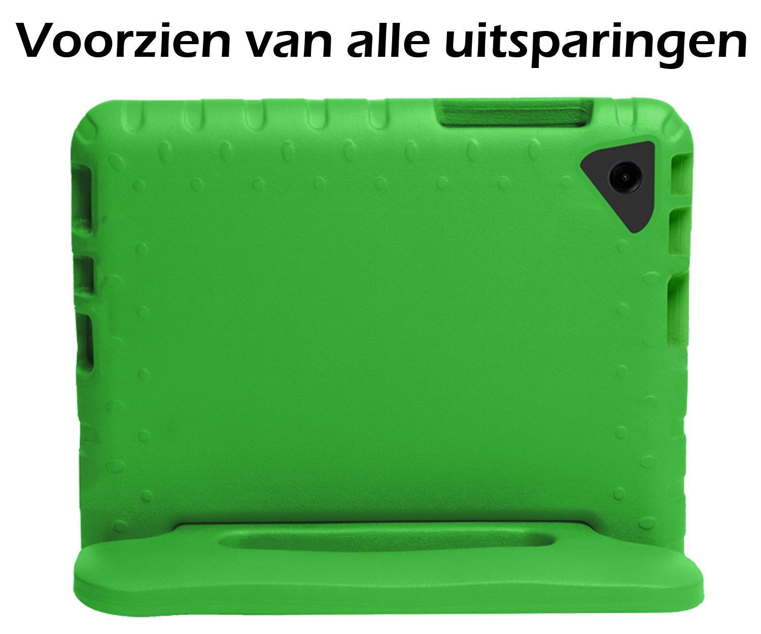 Nomfy Hoes Geschikt voor Samsung Galaxy Tab A9 Plus Hoes Bumper Kindvriendelijk Kids Case Kinderhoes Met 2x Screenprotector - Hoesje Geschikt voor Samsung Tab A9 Plus Hoesje Shockproof Cover Hoes - Groen