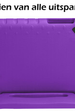 Nomfy Hoes Geschikt voor Samsung Galaxy Tab A9 Plus Hoes Bumper Kindvriendelijk Kids Case Kinderhoes Met 2x Screenprotector - Hoesje Geschikt voor Samsung Tab A9 Plus Hoesje Shockproof Cover Hoes - Paars