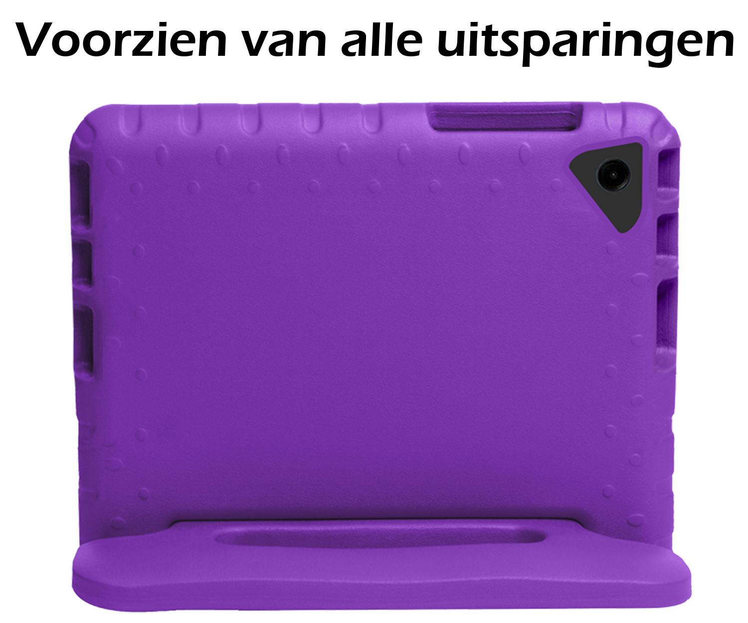 Nomfy Hoes Geschikt voor Samsung Galaxy Tab A9 Plus Hoes Bumper Kindvriendelijk Kids Case Kinderhoes Met 2x Screenprotector - Hoesje Geschikt voor Samsung Tab A9 Plus Hoesje Shockproof Cover Hoes - Paars
