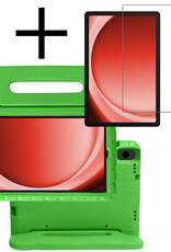 NoXx Hoesje Geschikt voor Samsung Galaxy Tab A9 Hoesje Kinderhoes Shockproof Hoes Kids Case Met Screenprotector - Groen