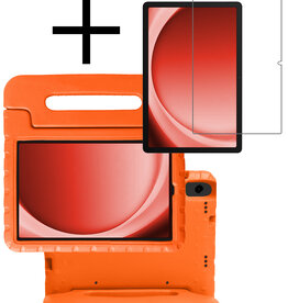 NoXx NoXx Samsung Galaxy Tab A9 Kinderhoes Met Screenprotector - Oranje