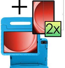 NoXx NoXx Samsung Galaxy Tab A9 Plus Kinderhoes Met 2x Screenprotector - Blauw