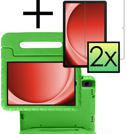 NoXx NoXx Samsung Galaxy Tab A9 Plus Kinderhoes Met 2x Screenprotector - Groen