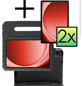 NoXx NoXx Samsung Galaxy Tab A9 Plus Kinderhoes Met 2x Screenprotector - Zwart