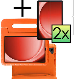 NoXx NoXx Samsung Galaxy Tab A9 Kinderhoes Met 2x Screenprotector - Oranje