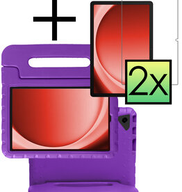 NoXx NoXx Samsung Galaxy Tab A9 Kinderhoes Met 2x Screenprotector - Paars