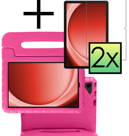 NoXx NoXx Samsung Galaxy Tab A9 Kinderhoes Met 2x Screenprotector - Roze