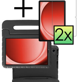 NoXx NoXx Samsung Galaxy Tab A9 Kinderhoes Met 2x Screenprotector - Zwart