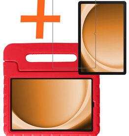 Nomfy Nomfy Samsung Galaxy Tab A9 Kinderhoes Met Screenprotector - Rood