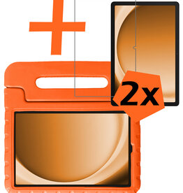 Nomfy Nomfy Samsung Galaxy Tab A9 Kinderhoes Met 2x Screenprotector - Oranje