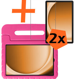 Nomfy Nomfy Samsung Galaxy Tab A9 Kinderhoes Met 2x Screenprotector - Roze