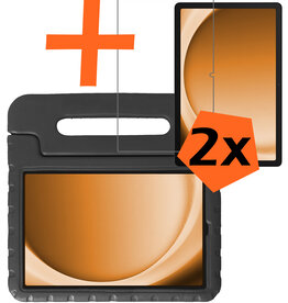 Nomfy Nomfy Samsung Galaxy Tab A9 Kinderhoes Met 2x Screenprotector - Zwart