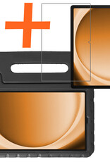 Nomfy Hoes Geschikt voor Samsung Galaxy Tab A9 Plus Hoes Bumper Kindvriendelijk Kids Case Kinderhoes Met Screenprotector - Hoesje Geschikt voor Samsung Tab A9 Plus Hoesje Shockproof Cover Hoes - Zwart