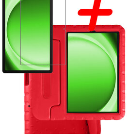 BASEY. BASEY. Samsung Galaxy Tab A9 Kinderhoes Met Screenprotector - Rood