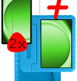 BASEY. BASEY. Samsung Galaxy Tab A9 Kinderhoes Met 2x Screenprotector - Blauw