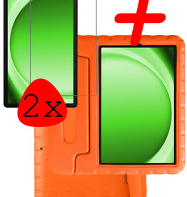 BASEY. BASEY. Samsung Galaxy Tab A9 Kinderhoes Met 2x Screenprotector - Oranje