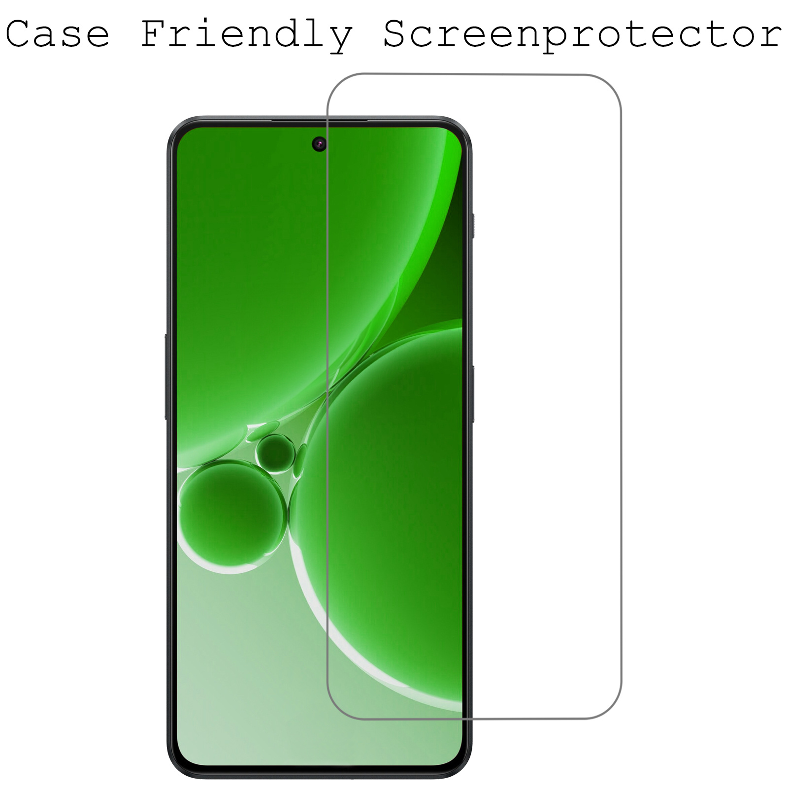BASEY. Screenprotector Geschikt voor OnePlus Nord 3 Screenprotector Tempered Glass - Screenprotector Geschikt voor OnePlus Nord 3 Beschermglas Screen Protector Glas - 2 Stuks