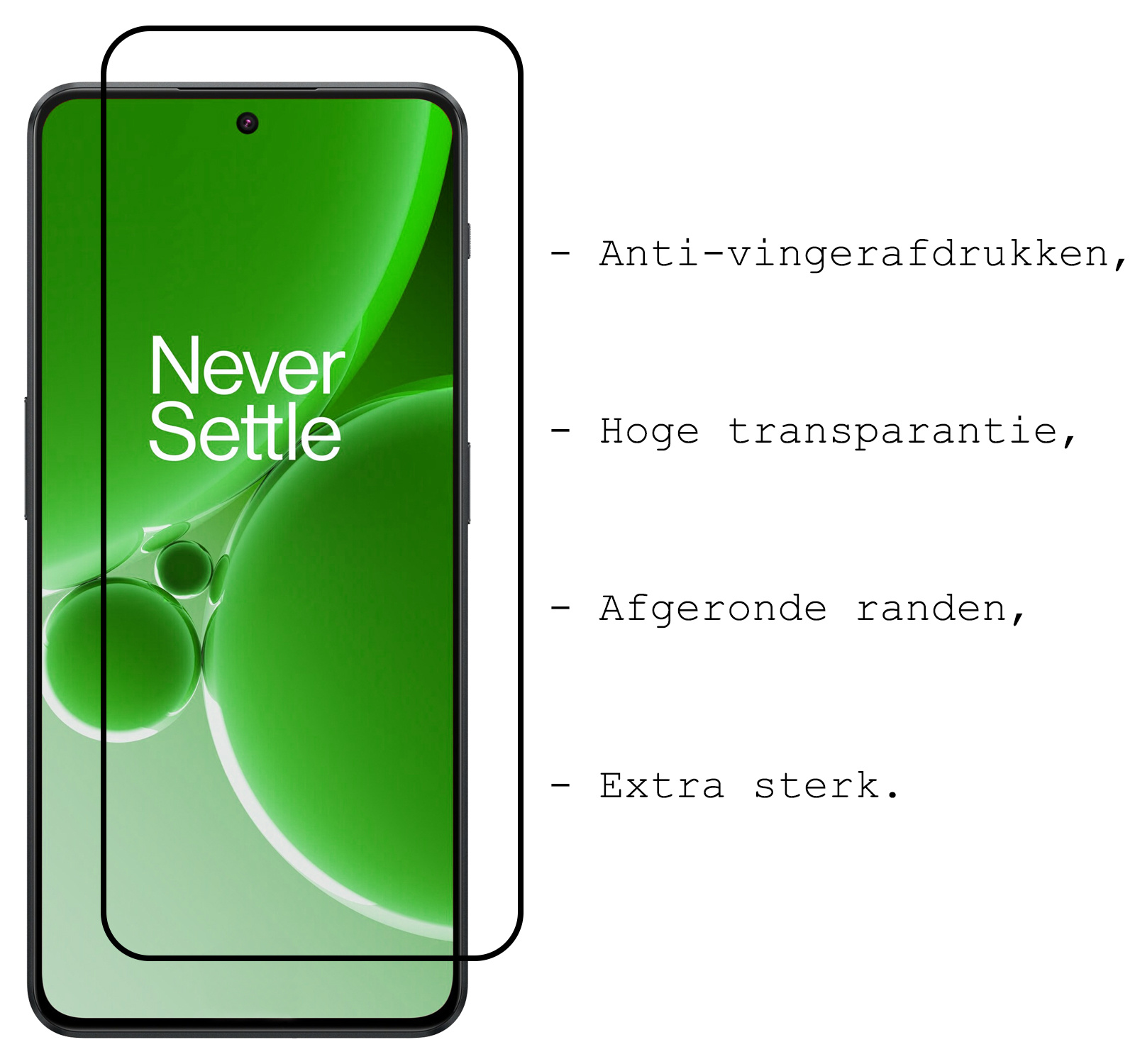BASEY. Screenprotector Geschikt voor OnePlus Nord 3 Screenprotector Beschermglas Full Cover - Screenprotector Geschikt voor OnePlus Nord 3 Screen Protector Full Cover - 3 Stuks