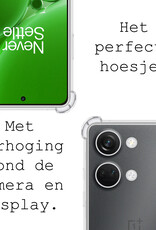 BASEY. Hoes Geschikt voor OnePlus Nord 3 Hoesje Shock Proof Case Hoes Siliconen - Hoesje Geschikt voor OnePlus Nord 3 Hoes Cover Shockproof - Transparant