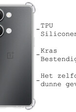 BASEY. Hoes Geschikt voor OnePlus Nord 3 Hoesje Shock Proof Case Hoes Siliconen Met 2x Screenprotector - Hoesje Geschikt voor OnePlus Nord 3 Hoes Cover Shockproof - Transparant