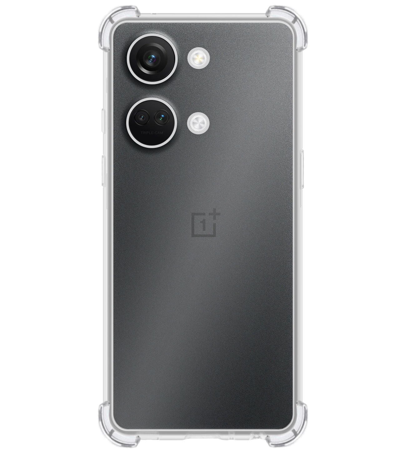 BASEY. Hoes Geschikt voor OnePlus Nord 3 Hoesje Shock Proof Case Hoes Siliconen Met 2x Screenprotector - Hoesje Geschikt voor OnePlus Nord 3 Hoes Cover Shockproof - Transparant