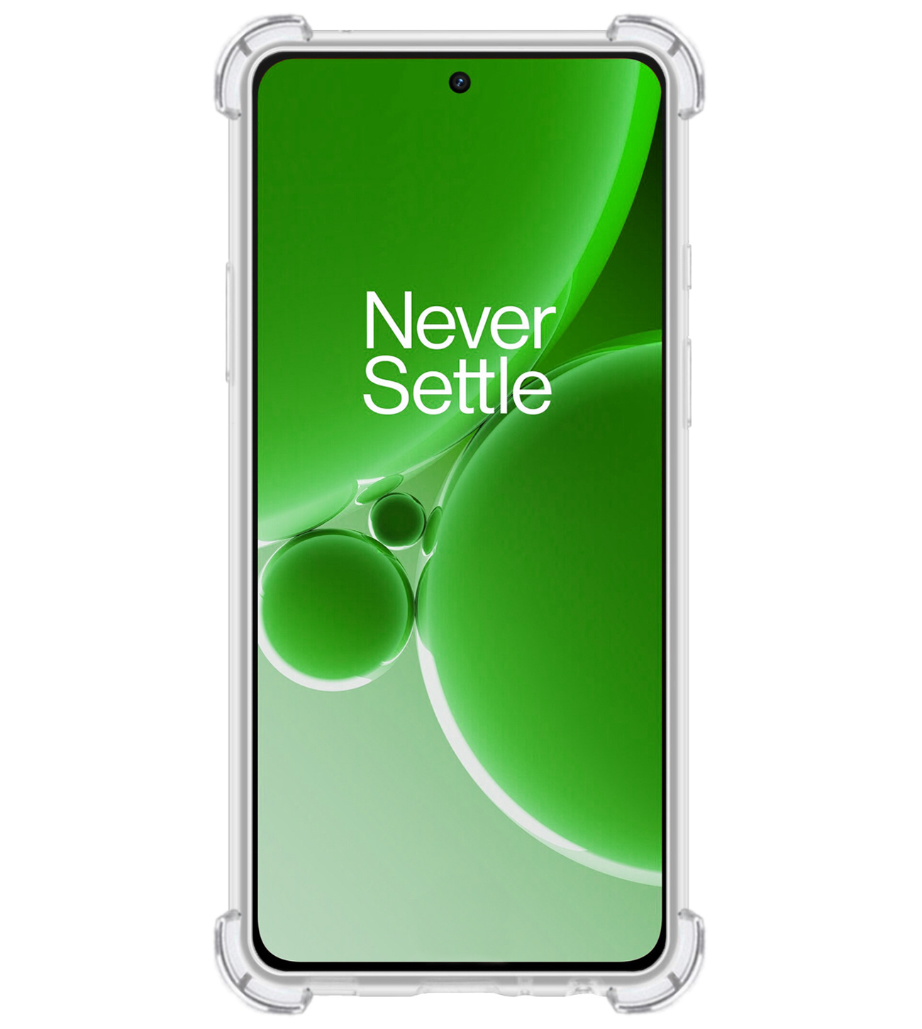 BASEY. Hoes Geschikt voor OnePlus Nord 3 Hoesje Shock Proof Case Hoes Siliconen Met 2x Screenprotector - Hoesje Geschikt voor OnePlus Nord 3 Hoes Cover Shockproof - Transparant