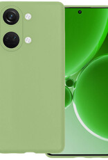BASEY. Hoes Geschikt voor OnePlus Nord 3 Hoesje Siliconen Back Cover Case - Hoesje Geschikt voor OnePlus Nord 3 Hoes Cover Hoesje - Groen