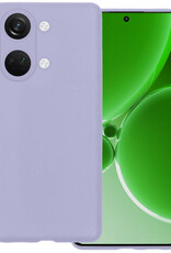 BASEY. Hoes Geschikt voor OnePlus Nord 3 Hoesje Siliconen Back Cover Case - Hoesje Geschikt voor OnePlus Nord 3 Hoes Cover Hoesje - Lila