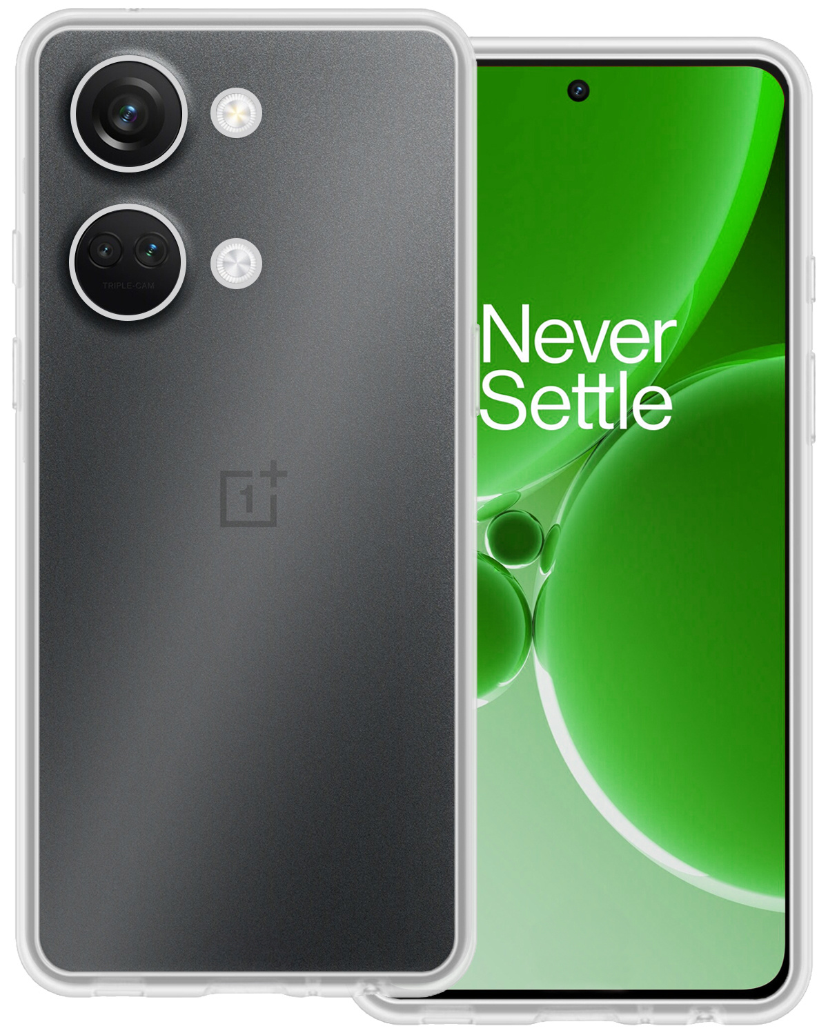 BASEY. Hoes Geschikt voor OnePlus Nord 3 Hoesje Siliconen Back Cover Case - Hoesje Geschikt voor OnePlus Nord 3 Hoes Cover Hoesje - Transparant
