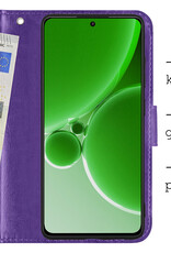 BASEY. Hoes Geschikt voor OnePlus Nord 3 Hoesje Bookcase Hoes Flip Case Book Cover - Hoesje Geschikt voor OnePlus Nord 3 Hoes Book Case Hoesje - Paars