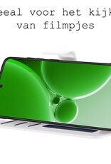 BASEY. Hoes Geschikt voor OnePlus Nord 3 Hoesje Bookcase Hoes Flip Case Book Cover - Hoesje Geschikt voor OnePlus Nord 3 Hoes Book Case Hoesje - Wit