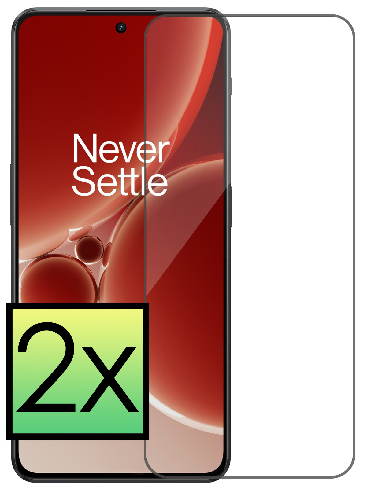 NoXx Screenprotector Geschikt voor OnePlus Nord 3 Screenprotector Tempered Glass Gehard Glas Beschermglas - 2x
