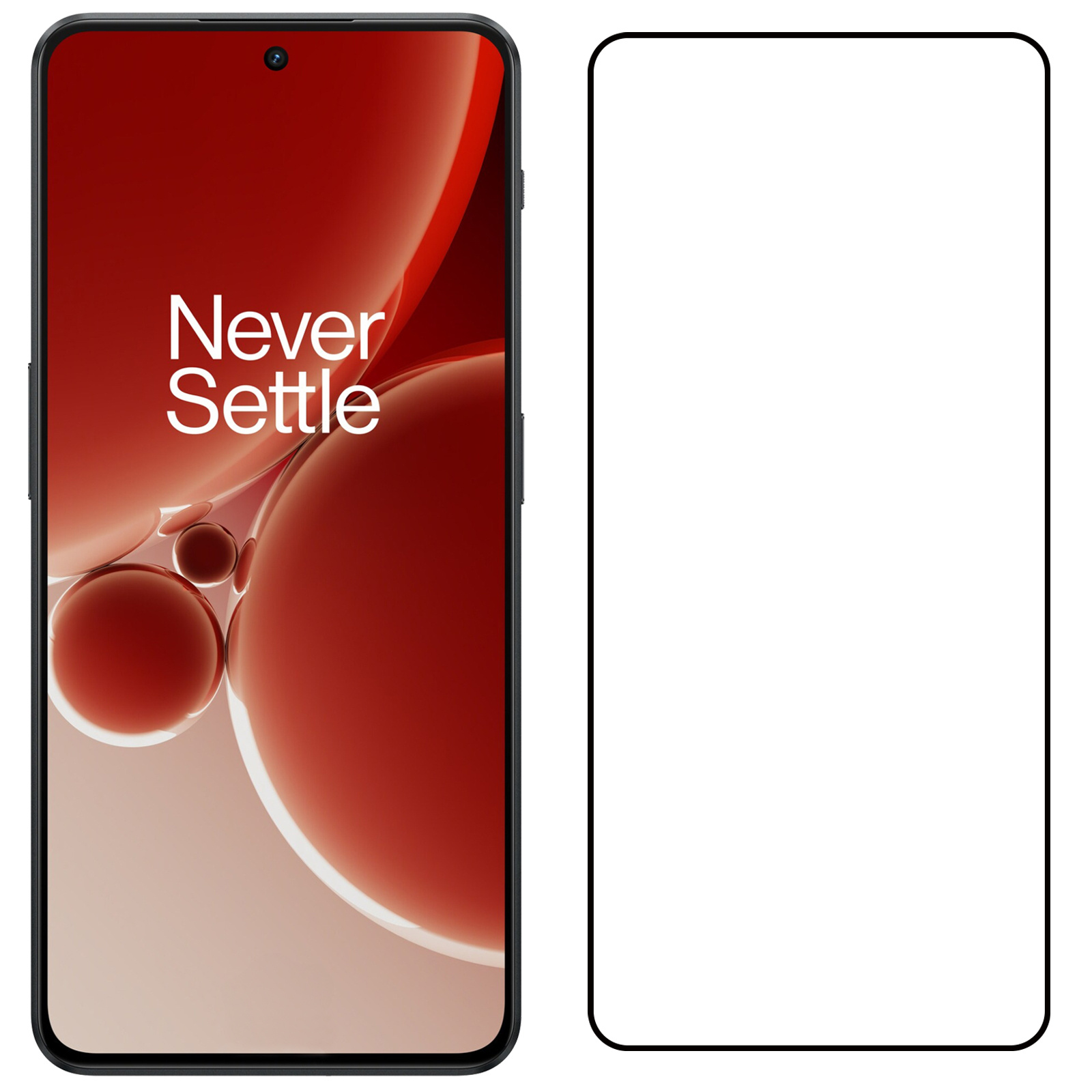 NoXx Screenprotector Geschikt voor OnePlus Nord 3 Screenprotector Tempered Glass Gehard Glas Full Cover - 3x