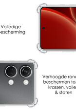 NoXx Hoes Geschikt voor OnePlus Nord 3 Hoesje Siliconen Cover Shock Proof Back Case Shockproof Hoes Met 2x Screenprotector - Transparant